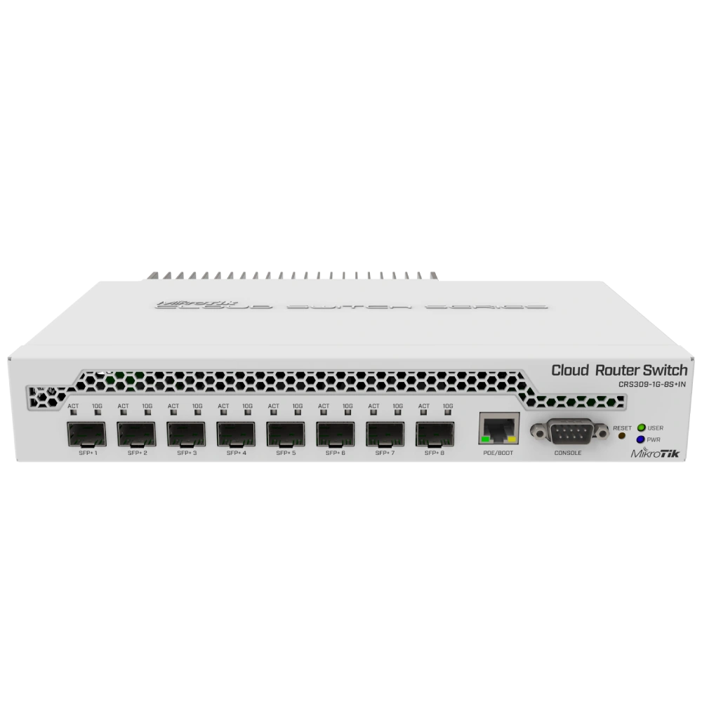 Коммутатор 8 портов управляемый MikroTik CRS309-1G-8S+IN 10G SFP+ Коммутатор 8 портов управляемый MikroTik CRS309-1G-8S+IN 10G SFP+