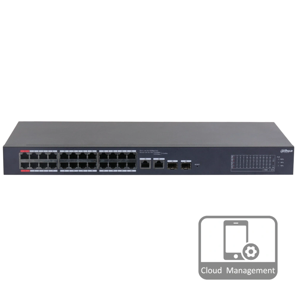 Коммутатор 24 порта управляемый Dahua DH-CS4226-24ET-240 PoE
