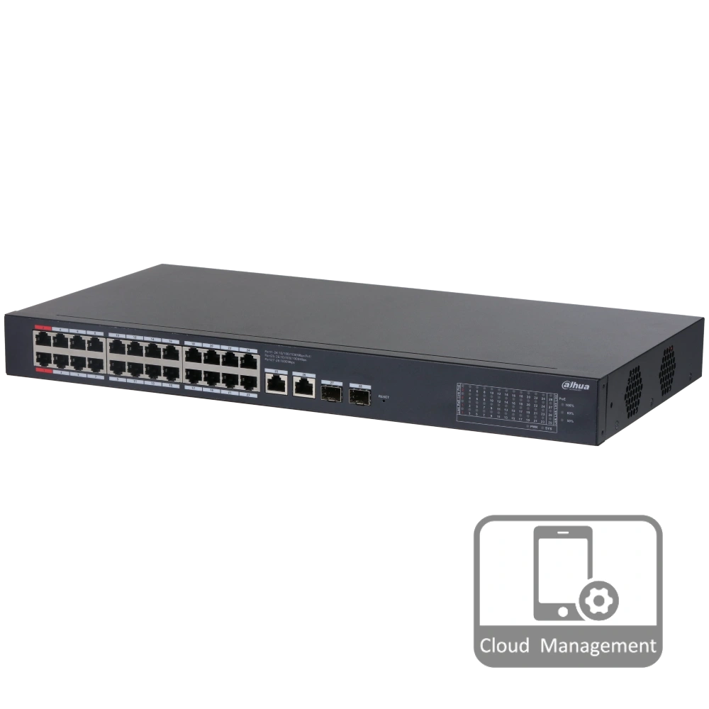 Комутатор 24 порти керований Dahua DH-CS4228-24GT-240 PoE Комутатор 24 порти керований Dahua DH-CS4228-24GT-240 PoE