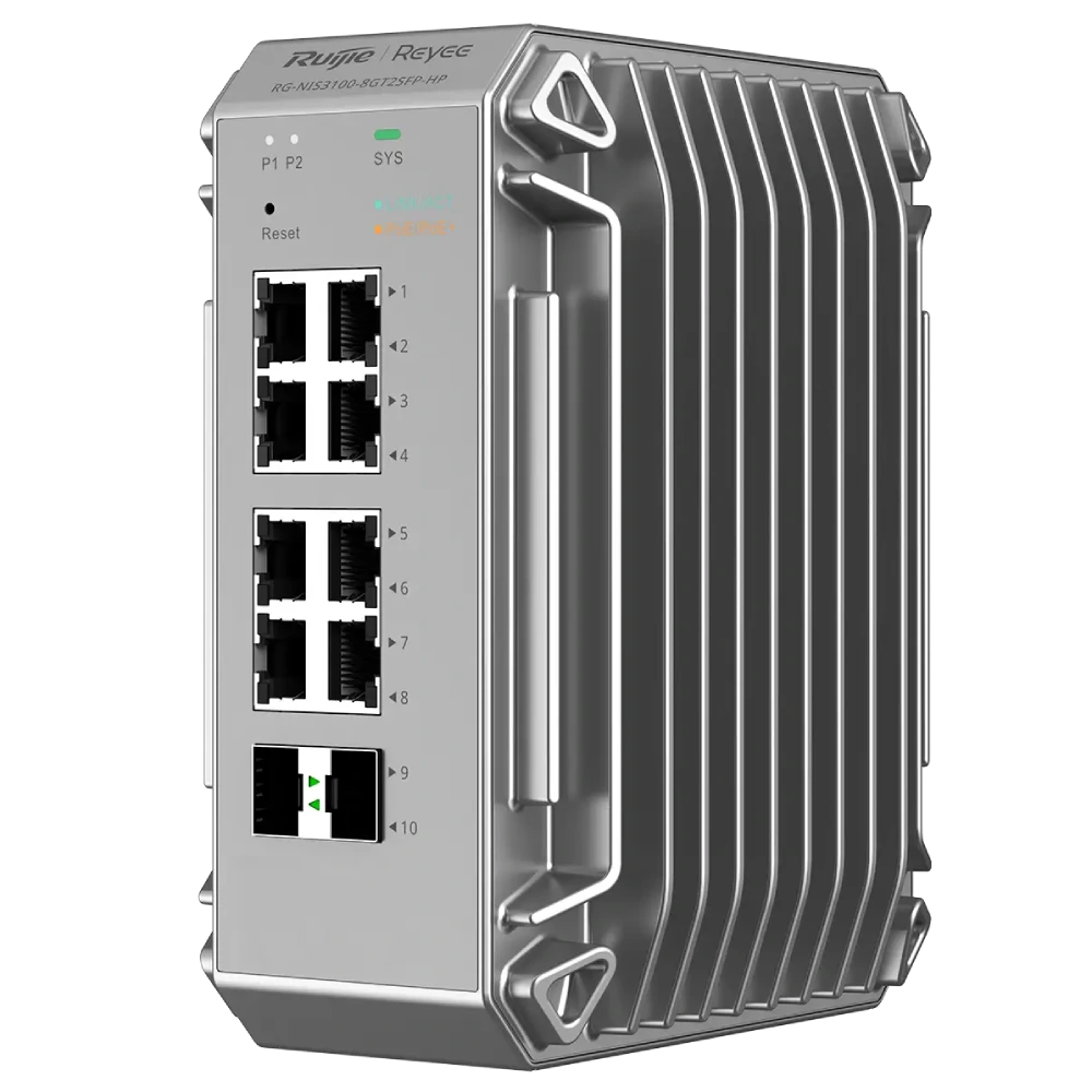 Комутатор 8 портів керований Ruijie RG-NIS3100-8GT2SFP-HP Комутатор 8 портів керований Ruijie RG-NIS3100-8GT2SFP-HP