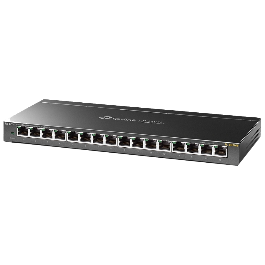 Комутатор 16 портів некерований TP-LINK TL-SG116E 1000M Комутатор 16 портів некерований TP-LINK TL-SG116E 1000M