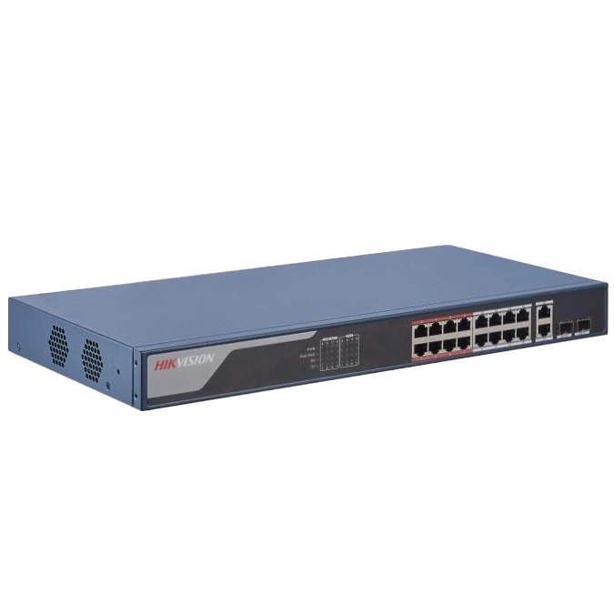 Комутатор 16 портів керований Hikvision DS-3E1318P-EI(B) PoE Комутатор 16 портів керований Hikvision DS-3E1318P-EI(B) PoE