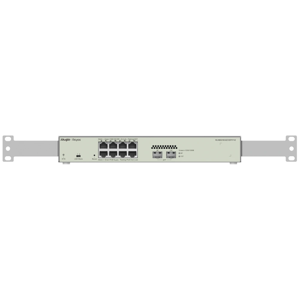 Коммутатор 8 портов управляемый Ruijie Reyee RG-NBS3100-8GT2SFP-P V2 POE L2 Коммутатор 8 портов управляемый Ruijie Reyee RG-NBS3100-8GT2SFP-P V2 POE L2