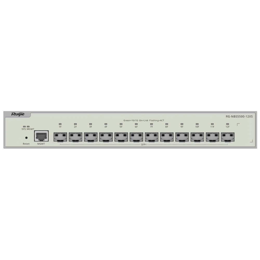 Коммутатор 12-портовый 10G SFP+ управляемый L3 Ruijie Reyee RG-NBS5500-12XS Коммутатор 12-портовый 10G SFP+ управляемый L3 Ruijie Reyee RG-NBS5500-12XS