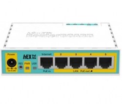 5-портовий маршрутизатор MikroTik hEX PoE lite (RB750UPr2)