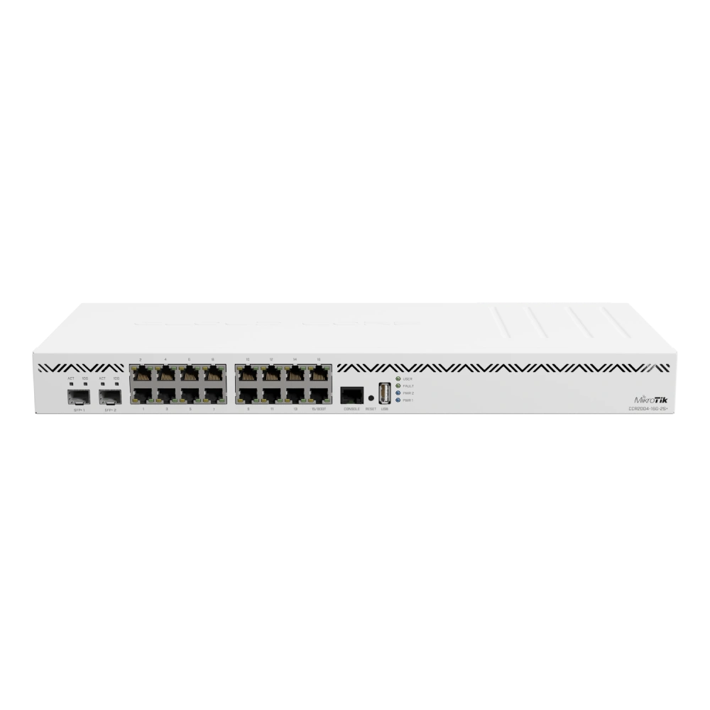18-портовий маршрутизатор MikroTik CCR2004-16G-2S+ 18-портовий маршрутизатор MikroTik CCR2004-16G-2S+