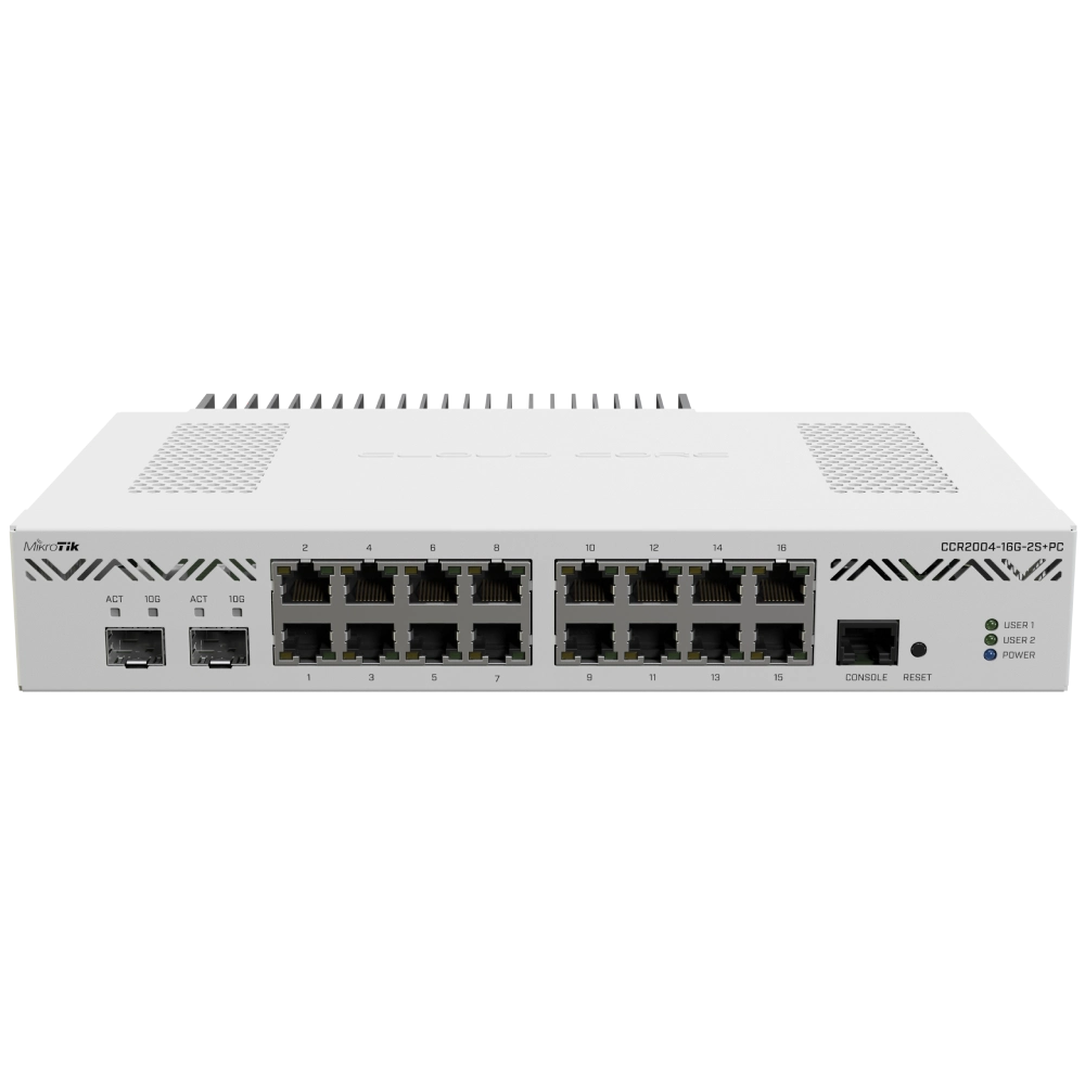 Маршрутизатор MikroTik CCR2004-16G-2S+PC Маршрутизатор MikroTik CCR2004-16G-2S+PC