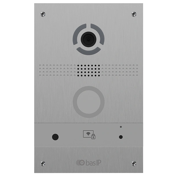 IP панель виклику з розпізнаванням облич і зчитувачем UKEY Bas-IP AV-08FB silver IP панель виклику з розпізнаванням облич і зчитувачем UKEY Bas-IP AV-08FB silver
