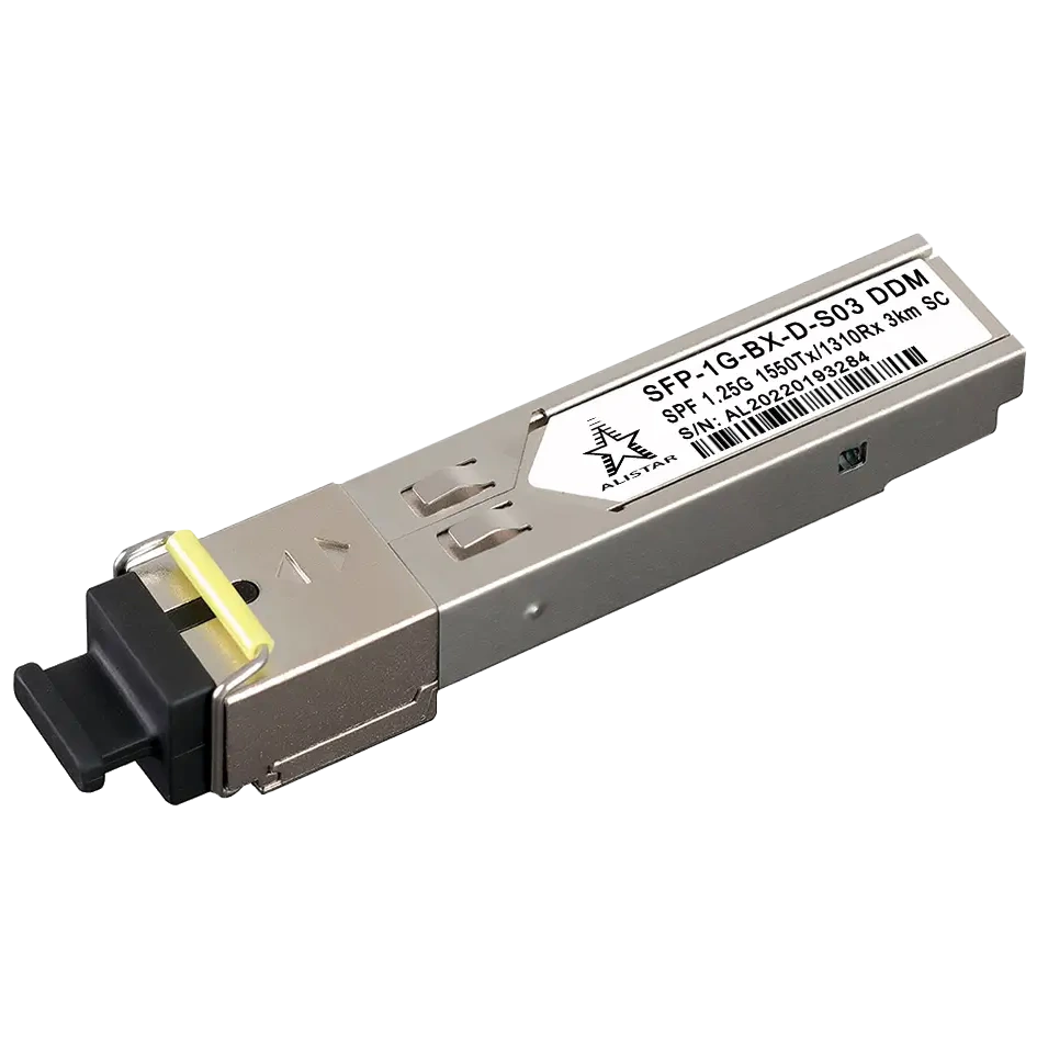 Модуль ALISTAR SFP-1G-BX-D-S03 SFP 1G 1SM WDM SC 3KM TX1550/RX1310nm DDM Модуль ALISTAR SFP-1G-BX-D-S03 SFP 1G 1SM WDM SC 3KM TX1550/RX1310nm DDM