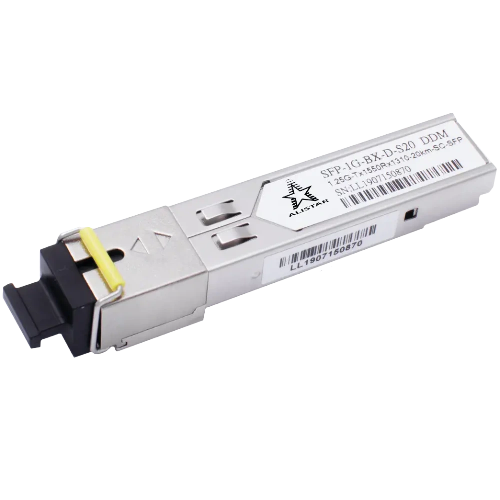 Модуль ALISTAR SFP-1G-BX-D-S20 SFP 1G 1SM WDM SC 20KM TX1550/RX1310nm DDM Модуль ALISTAR SFP-1G-BX-D-S20 SFP 1G 1SM WDM SC 20KM TX1550/RX1310nm DDM
