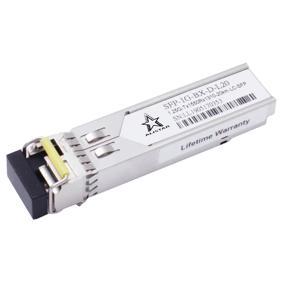 Модуль ALISTAR SFP-1G-BX-D-L20 SFP 1G 1SM WDM LC 20KM TX1550/RX1310nm DDM Модуль ALISTAR SFP-1G-BX-D-L20 SFP 1G 1SM WDM LC 20KM TX1550/RX1310nm DDM