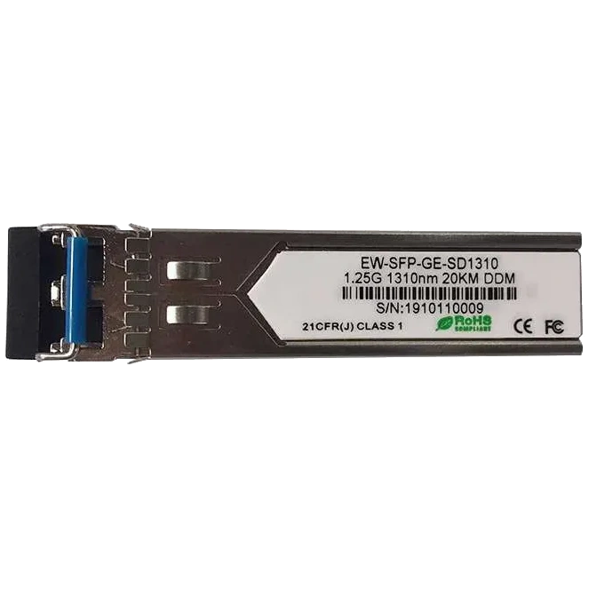 Модуль SFP Ewind EW-SFP-GE-SD1310 155M, Single-mode Dual Fiber, 1310nm, 20km, LC connector Модуль SFP Ewind EW-SFP-GE-SD1310 155M, Single-mode Dual Fiber, 1310nm, 20km, LC connector