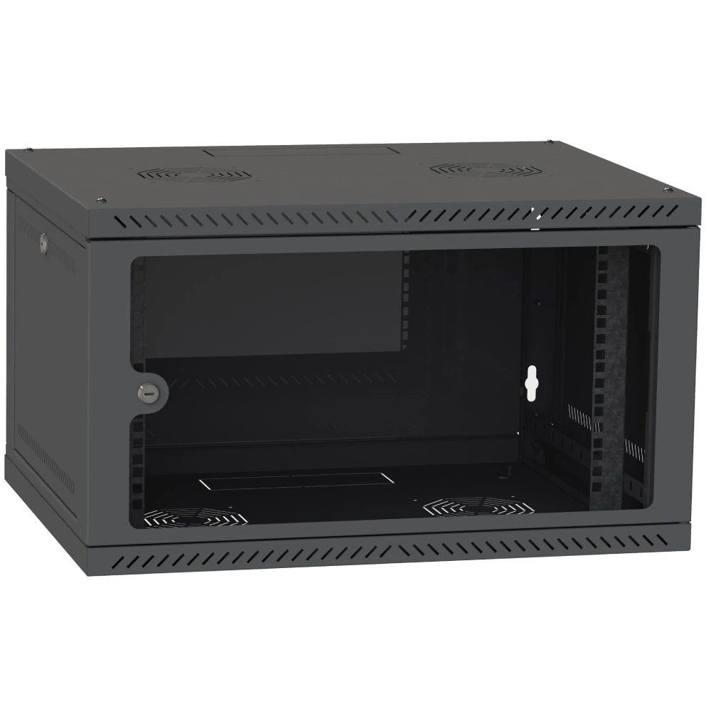 Шкаф телекоммуникационный двери стекло (черный) IPCOM 6U 600x450 Шкаф телекоммуникационный двери стекло (черный) IPCOM 6U 600x450