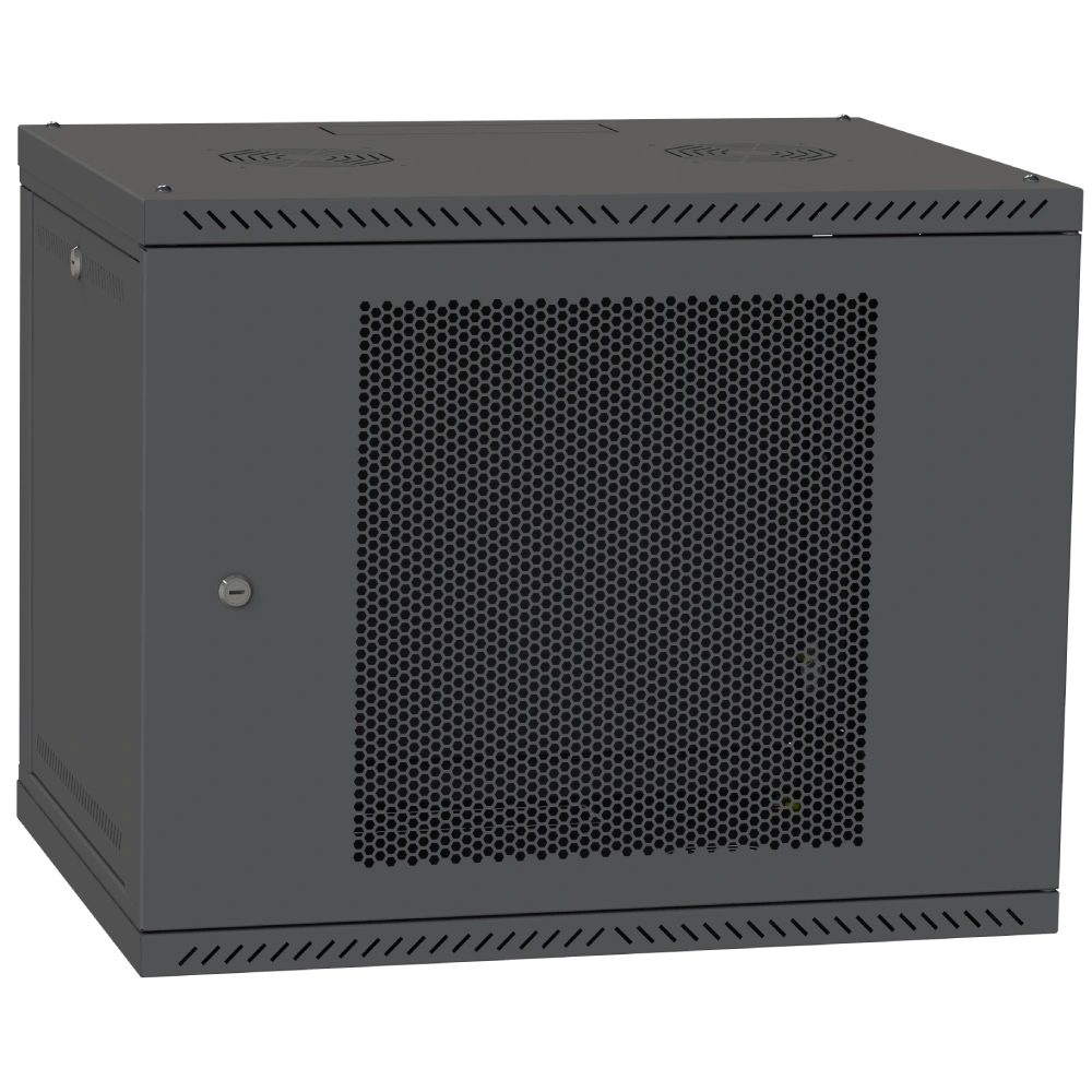 Шафа телекомунікаційна двері перфорація (чорна) IPCOM 12U 600x600 Шафа телекомунікаційна двері перфорація (чорна) IPCOM 12U 600x600