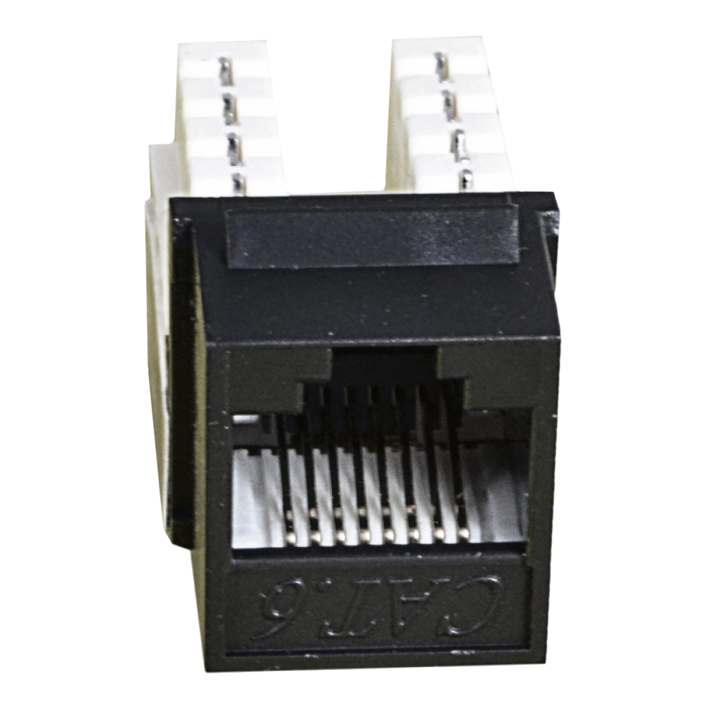 Модуль KeyStone RJ45 UTP, кат. 6, 110, Slim, W - 16.6 мм, чорный EPNew 6KTVM-U0BK Модуль KeyStone RJ45 UTP, кат. 6, 110, Slim, W - 16.6 мм, чорный EPNew 6KTVM-U0BK