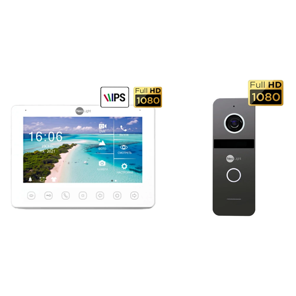 Комплект монітор Omega+HD+панель SOLO FHD NeoKIT HD+ Graphite Комплект монітор Omega+HD+панель SOLO FHD NeoKIT HD+ Graphite