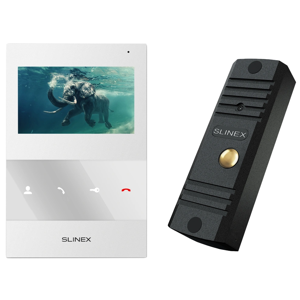 Комплект відеодомофону Slinex ML-16HD(Black)+SQ-04M(White) Комплект відеодомофону Slinex ML-16HD(Black)+SQ-04M(White)