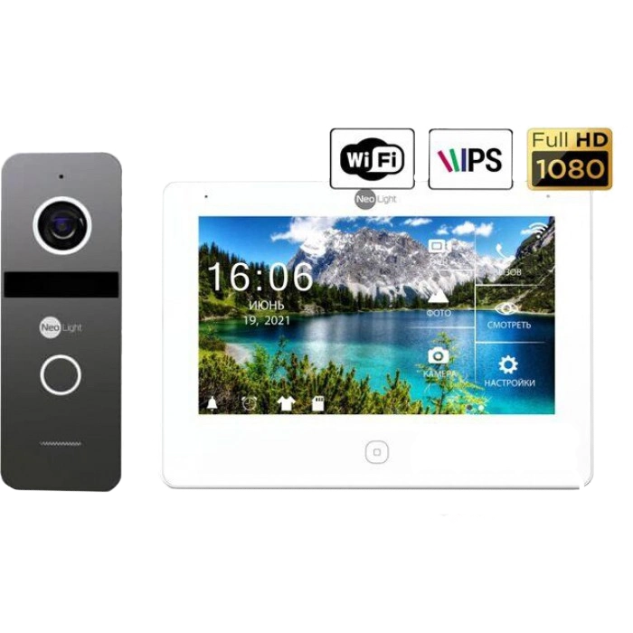 Комплект відеодомофону Neolight NeoKIT HD Pro WF Graphite Комплект відеодомофону Neolight NeoKIT HD Pro WF Graphite