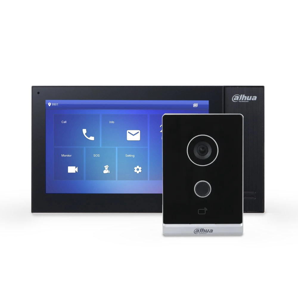 Комплект (чорний домофон) Dahua Standart DHI-VTO2211G-WP-S2 + DHI-VTH2421FB-P Комплект (чорний домофон) Dahua Standart DHI-VTO2211G-WP-S2 + DHI-VTH2421FB-P