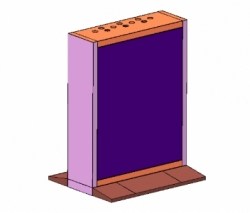 55 LCD Display Unit Modular Pedestal Bracket CABINET-55 BASE-HKC H=800