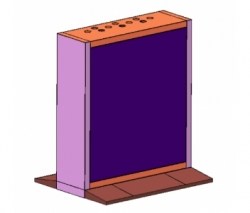 49 LCD Display Unit Modular Pedestal Bracket CABINET-49 BASE-HK791 H=800