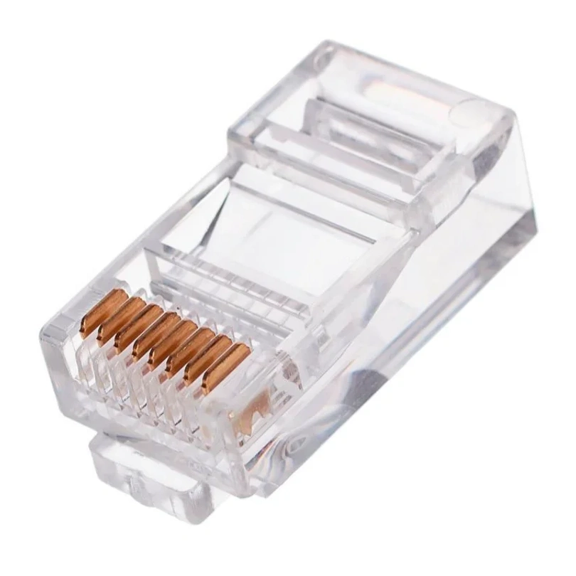 для UTP кручена пара Конектор RJ-45 (упаковка 100 шт) для UTP кручена пара Конектор RJ-45 (упаковка 100 шт)