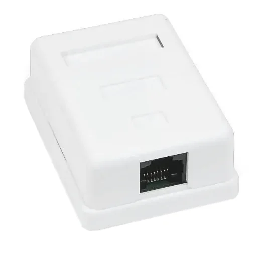 Розетка 1-портова RJ45 UTP, біла, 5E MB-UTP1 Розетка 1-портова RJ45 UTP, біла, 5E MB-UTP1