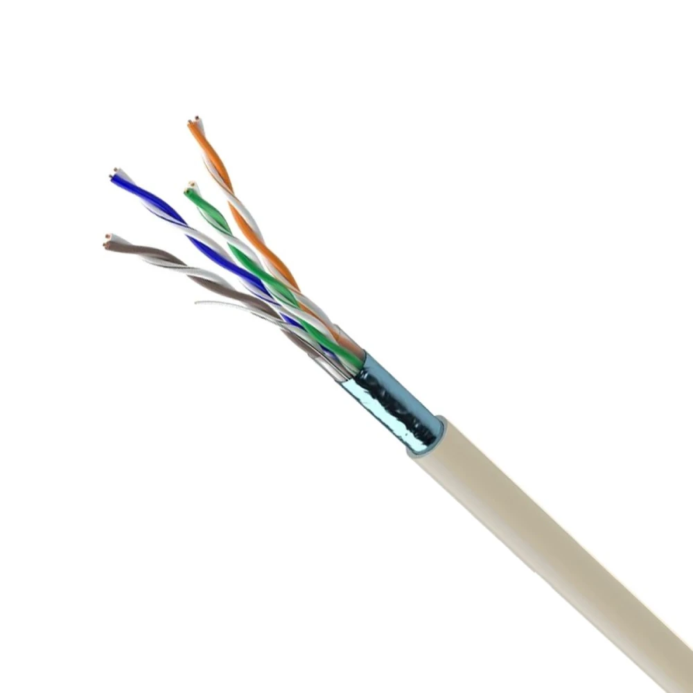 Кабель кручена пара ЗЗКМ (FTP мідь безгалоговий LSZH) Cat. 5e F/UTP LSZH 4х2х24 AWG (7091004) бухта 305м. Кабель кручена пара ЗЗКМ (FTP мідь безгалоговий LSZH) Cat. 5e F/UTP LSZH 4х2х24 AWG (7091004) бухта 305м.