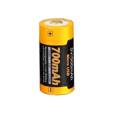 Аккумулятор 700 UP mAh Li-ion micro usb зарядка Fenix 16340