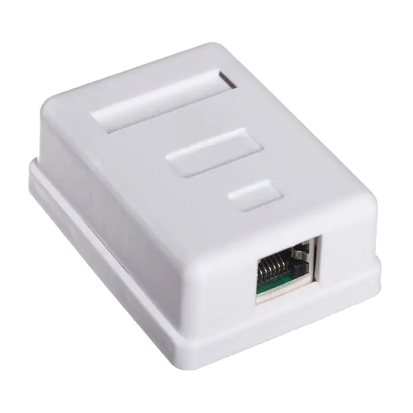 Розетка 1 порт екранована RJ45 STP біла Hypernet MB-STP1 Розетка 1 порт екранована RJ45 STP біла Hypernet MB-STP1