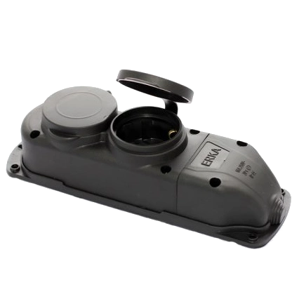Колодка подвійна із заглушкою 2*16 (каучук) ERKA 6002 Колодка подвійна із заглушкою 2*16 (каучук) ERKA 6002