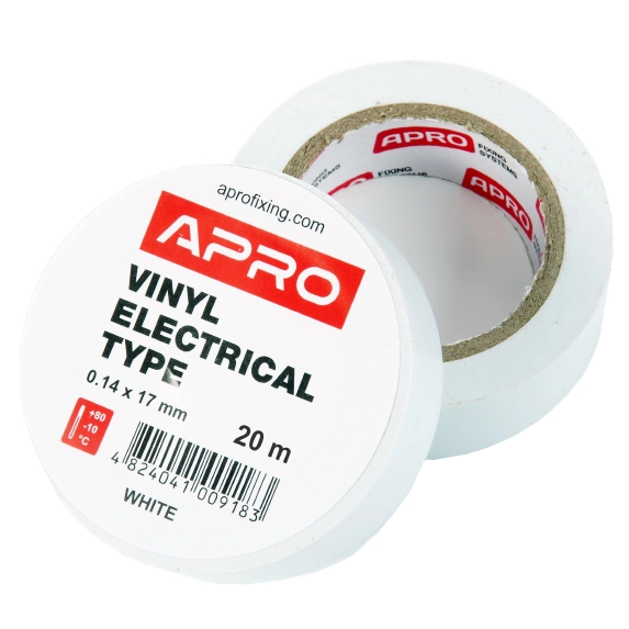 Изоляционная лента белая APRO 0.14х17 мм 20 м