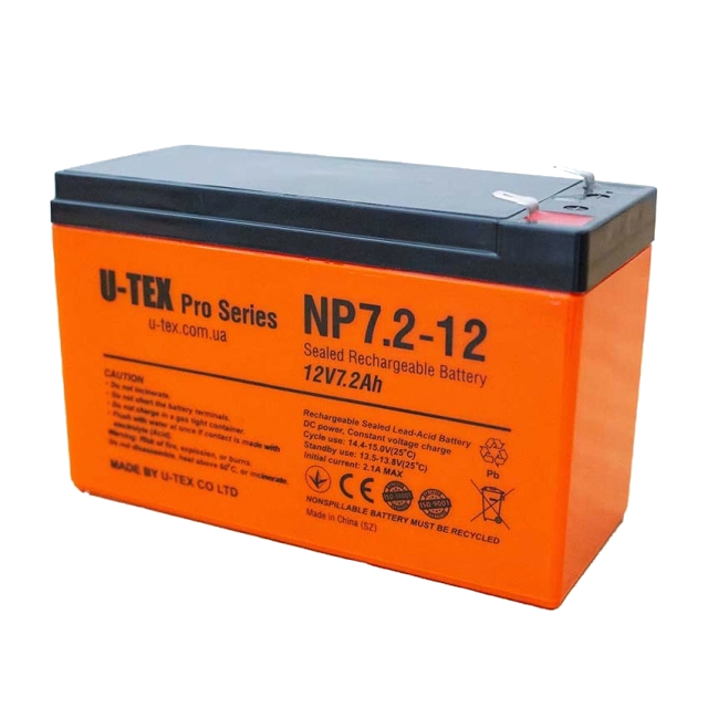 Акумулятор U-tex PRO 12В / 7,2 Ah Акумулятор U-tex PRO 12В / 7,2 Ah