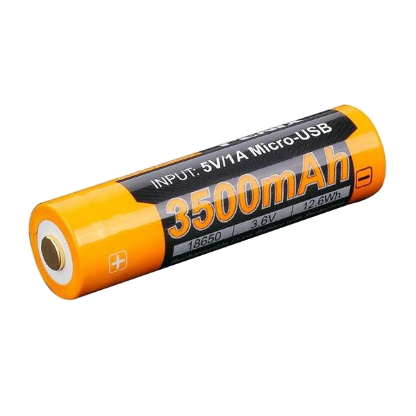 Аккумулятор 18650 3500 mAh micro usb зарядка Fenix ARB-L18-3500U