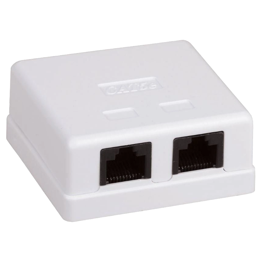Розетка 2-портова RJ45 UTP, біла, 6 категорія Hypernet MB-UTP6-2 Розетка 2-портова RJ45 UTP, біла, 6 категорія Hypernet MB-UTP6-2