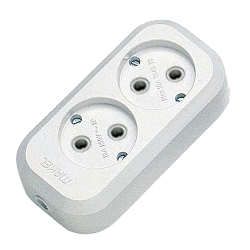 Колодка 2 гнезда без заземления Makel MGP101