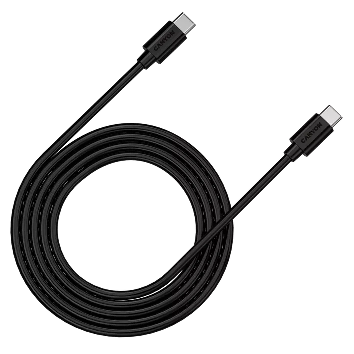 Кабель Canyon C12 black (100W USB-C - USB-C) 2м Кабель Canyon C12 black (100W USB-C - USB-C) 2м