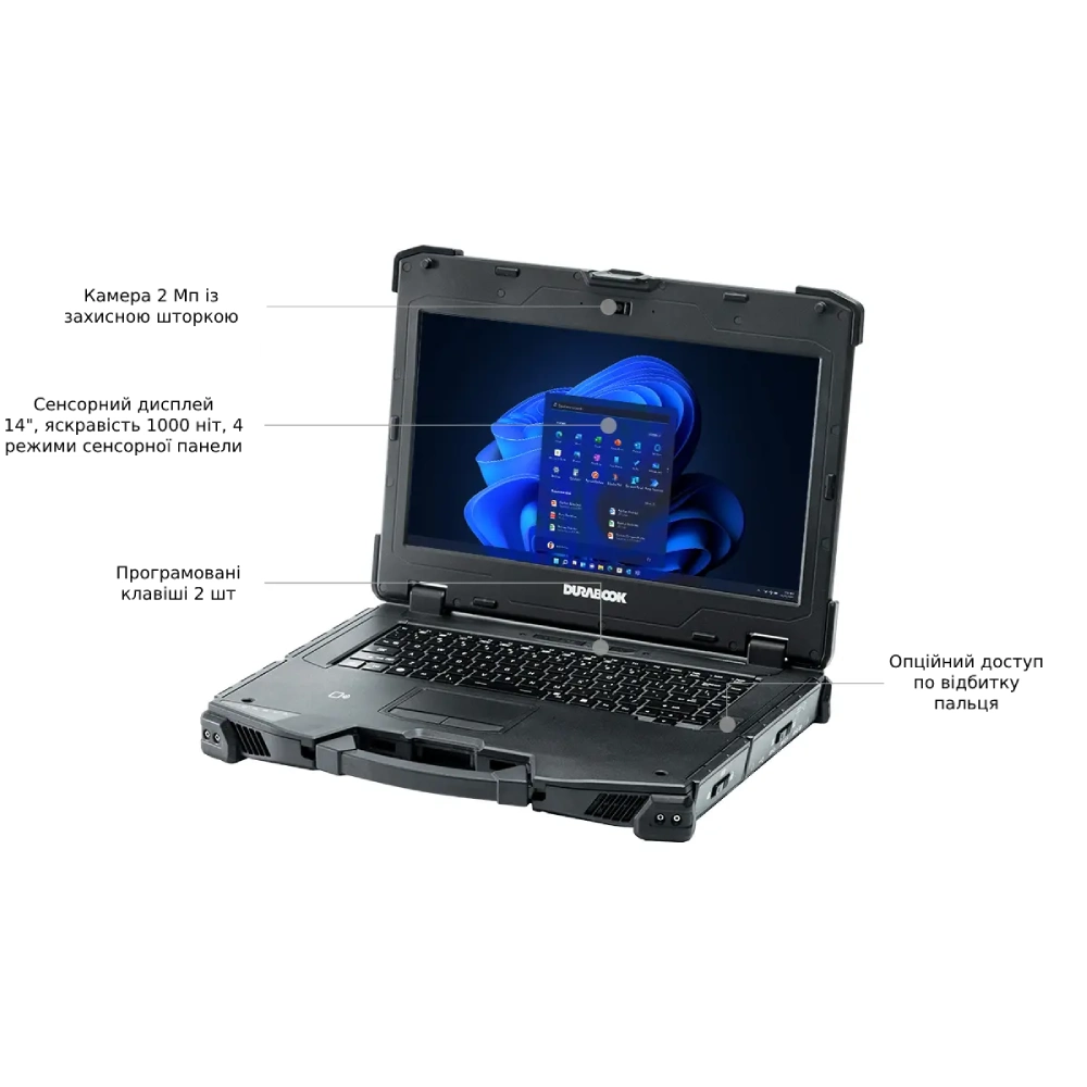 Ноутбук Durabook Z14I 14FHD AG Touch/Intel i7-8550U/16/512F/int/W10P Ноутбук Durabook Z14I 14FHD AG Touch/Intel i7-8550U/16/512F/int/W10P
