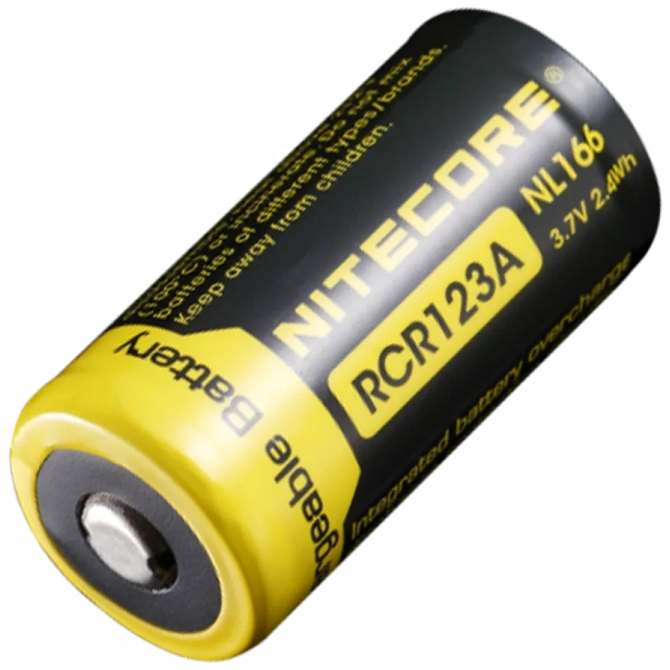 Акумулятор літієвий 16340 (RCR123A) Nitecore NL166 3.7V (650mAh) Акумулятор літієвий 16340 (RCR123A) Nitecore NL166 3.7V (650mAh)