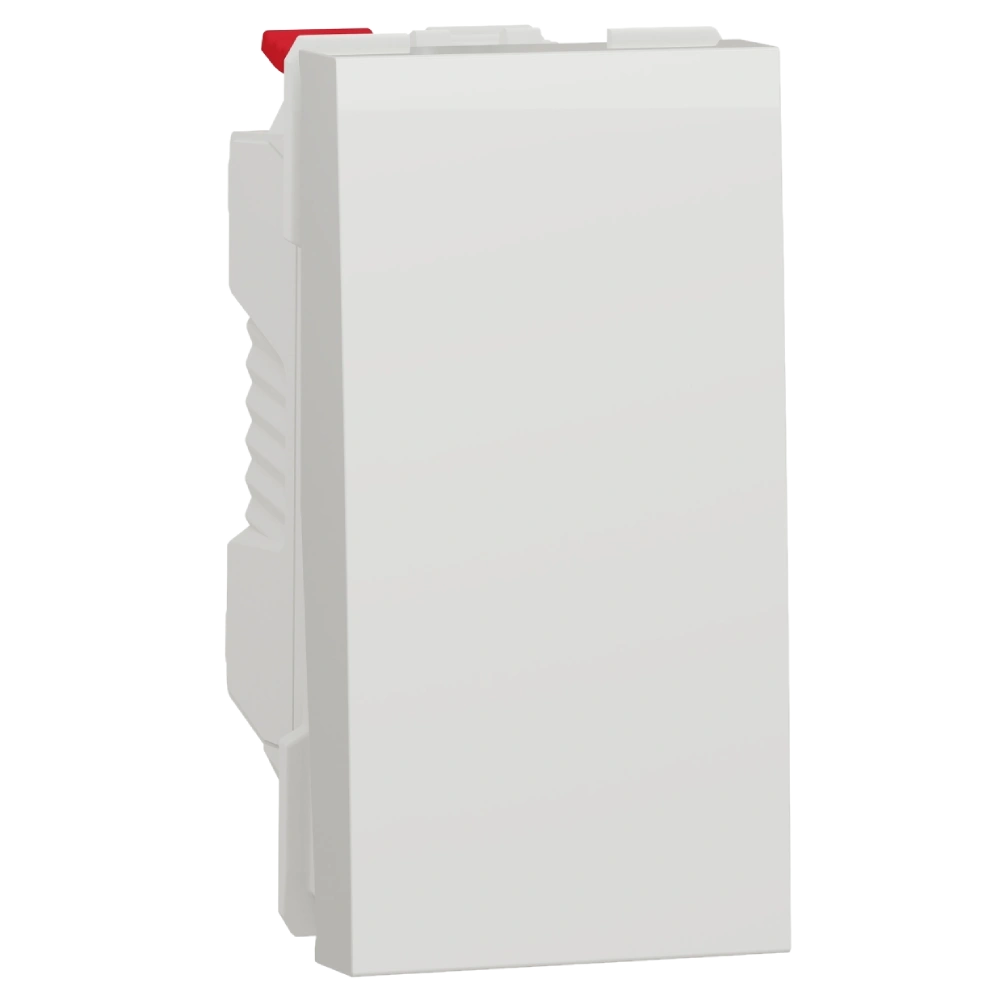 Вимикач 1-клавішний схема 1, 10А, 1 модуль білий Schneider Electric New Unica NU310118