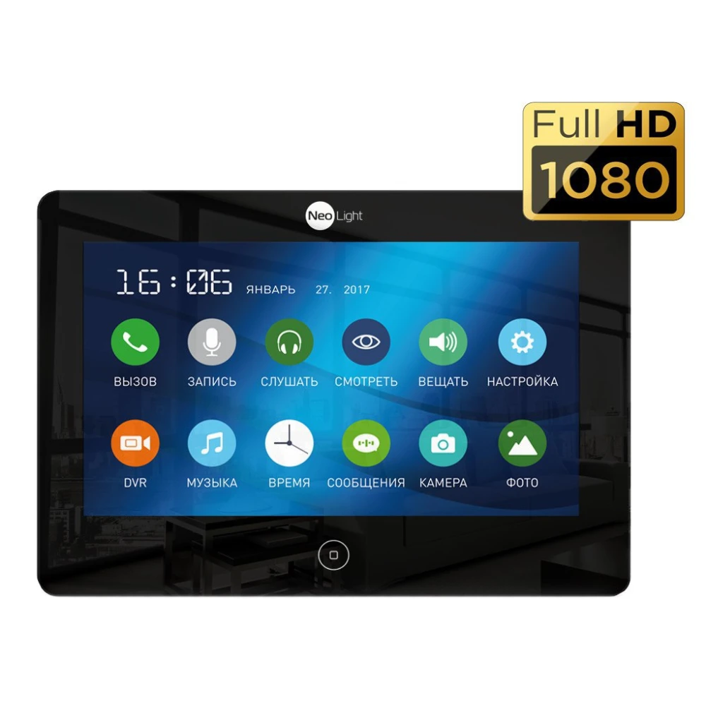 Відеодомофон NeoLight ALPHA HD Black Відеодомофон NeoLight ALPHA HD Black