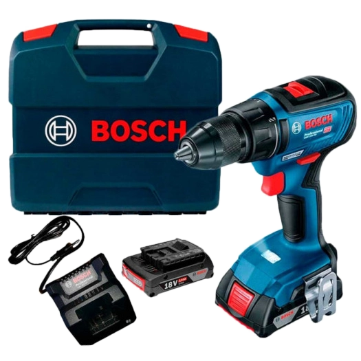 Аккумуляторная дрель-шуруповерт + 2 акб 18 В/2 А•ч + ЗП GAL 18V-20 + L-Case Bosch Professional GSR 18V-50 (06019H5000) Аккумуляторная дрель-шуруповерт + 2 акб 18 В/2 А•ч + ЗП GAL 18V-20 + L-Case Bosch Professional GSR 18V-50 (06019H5000)