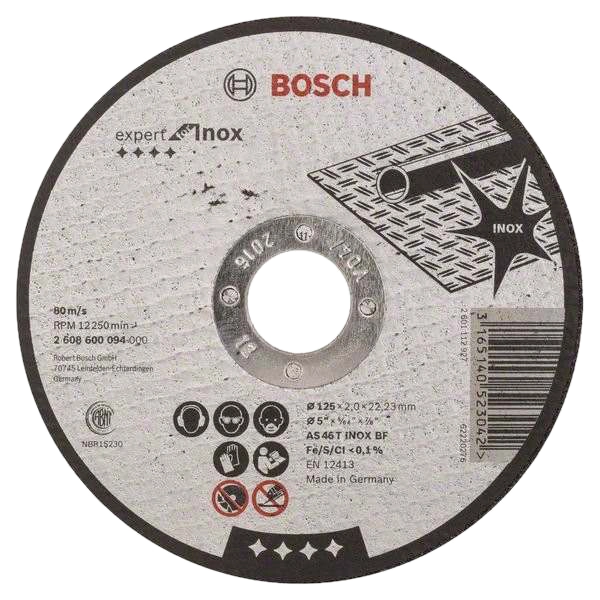 Відрізний круг для нержавіючої сталі Bosch 125 x 1 мм (2608600549) Відрізний круг для нержавіючої сталі Bosch 125 x 1 мм (2608600549)