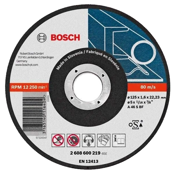 Відрізний круг для металу Bosch 125 x 1.6 мм (2608600219) Відрізний круг для металу Bosch 125 x 1.6 мм (2608600219)
