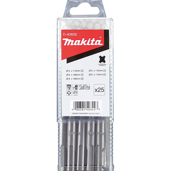 Набір бурів SDS-Plus 25 шт Makita (D-40602) Набір бурів SDS-Plus 25 шт Makita (D-40602)