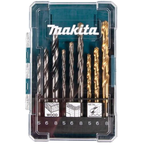 Комбінований набір свердел 9 шт Makita (D-71962) Комбінований набір свердел 9 шт Makita (D-71962)