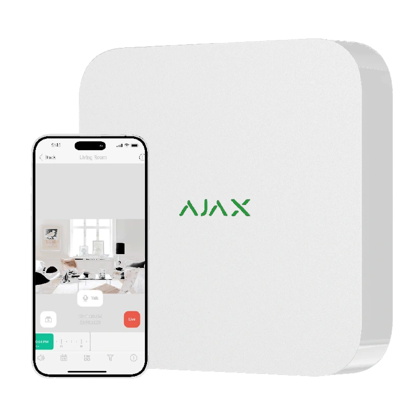 Відеореєстратор Ajax NVR (16ch) (8EU) white Відеореєстратор Ajax NVR (16ch) (8EU) white