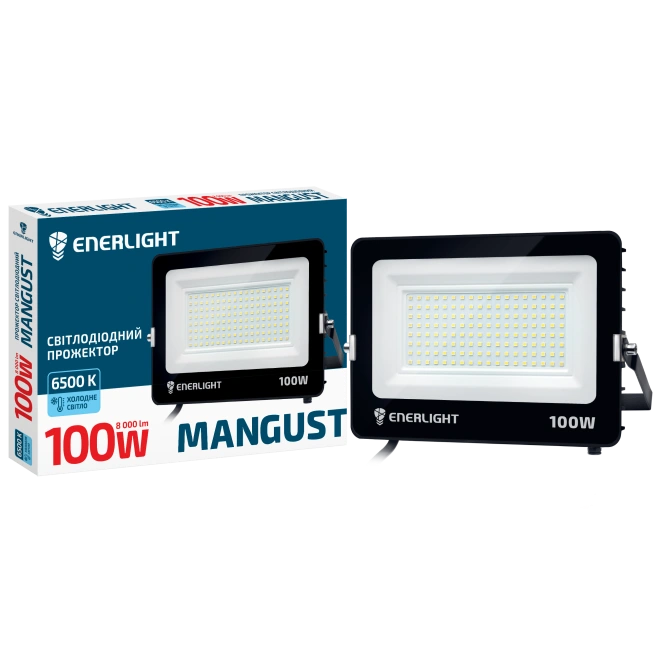 Прожектор світлодіодний 100Вт 6500K ENERLIGHT MANGUST Прожектор світлодіодний 100Вт 6500K ENERLIGHT MANGUST