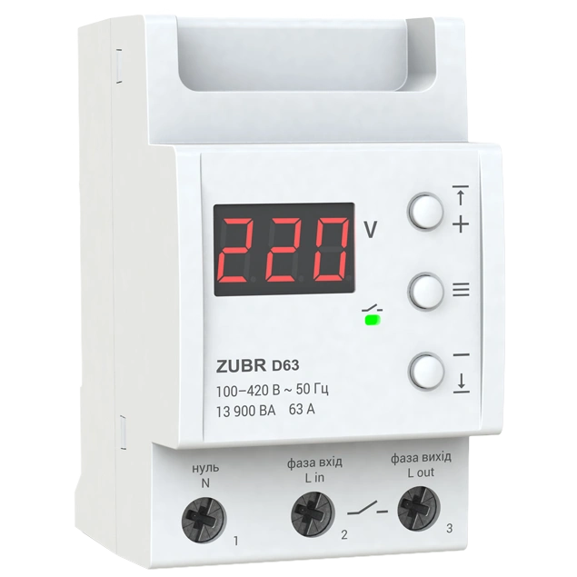 Реле напруги ZUBR D63 Реле напруги ZUBR D63