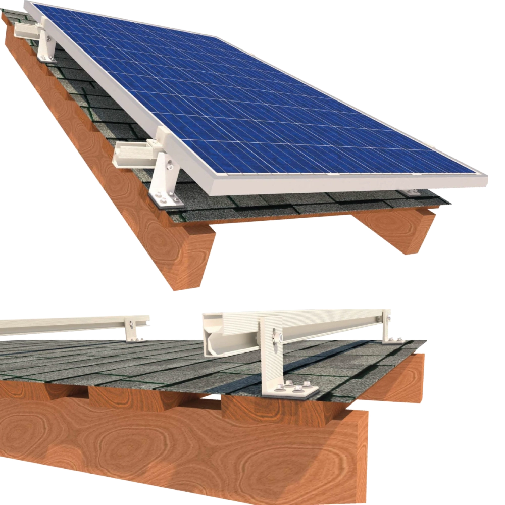 Комплект InstallKit IK-XL-B-2 крепления 2 солнечных панелей до 1145мм битумная черепица Комплект InstallKit IK-XL-B-2 крепления 2 солнечных панелей до 1145мм битумная черепица